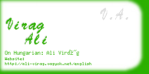 virag ali business card